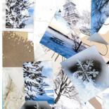 제목이 "Collage L hiver"인 미술작품 Balavoine Sophie로, 원작, 콜라주