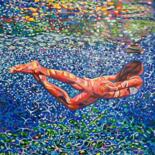 Underwater No 9 , Large Format Peinture intitulée "Underwater No 9 ,…" par Alexandra Djokic, Œuvre d'art originale, Acrylique