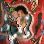 Peinture intitulée "femme nue" par Étienne Dupé, Œuvre d'art originale, Aluminium