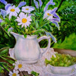 Peinture intitulée "Pretty Flowers in a…" par Watercolor Whisper, Œuvre d'art originale, Aquarelle