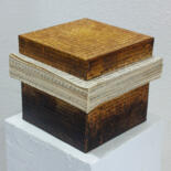 Scultura intitolato "CUBO LIBRE" da Luigi Profeta, Opera d'arte originale, Legno