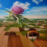 Schilderij getiteld "Flying to the promi…" door Gabriele Esau, Origineel Kunstwerk, Olie