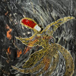 Ζωγραφική με τίτλο "Whirling dervish" από Zuhaib Wahid, Αυθεντικά έργα τέχνης, Ακρυλικό