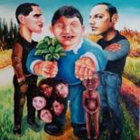 Peinture intitulée "Fast food" par Luis Antonio Garcés, Œuvre d'art originale, Huile