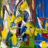 Pintura titulada "Beachcomber" por Jill Midthune, Obra de arte original, Acrílico Montado en Bastidor de camilla de madera