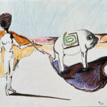 Drawing titled "H2ae / I saw that i…" by Leni Smoragdova, Original Artwork, Marker