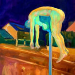 Painting titled "Le détour" by Justine Lemaire, Original Artwork, Oil