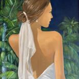 Malarstwo zatytułowany „Brunette Bride” autorstwa Sylvie Carter, Oryginalna praca, Olej
