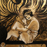 Painting titled "Coco" by Cécile Freitas, Original Artwork, Ink