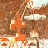 Desenho intitulada "Working morning" por Tatiana Bykova, Obras de arte originais, Pastel