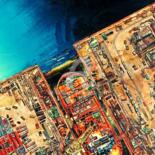 Collages intitolato "F 1757 Chantier nav…" da Patrick Demelenne, Opera d'arte originale, Collages Montato su Telaio per bare…