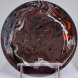 Painting titled "Disc 025" by Fluo Sobre, Original Artwork, Acrylic