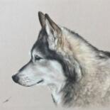 Rysunek zatytułowany „Wolfdog” autorstwa Irene_art, Oryginalna praca, Pastel