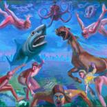 Painting titled "DEVELOPMENT OF MARS…" by Dags, Original Artwork, Oil