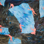 Painting titled "Deconstructing a pu…" by Qin Han, Original Artwork, Oil Mounted on Wood Stretcher frame