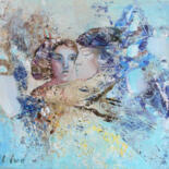 "TWO" başlıklı Tablo Elen Iv tarafından, Orijinal sanat, Petrol Ahşap Sedye çerçevesi üzerine monte edilmiş