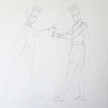 Steps of the making of the work