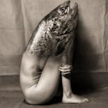 Photography titled "Saumonée" by Hervé Gergaud, Original Artwork, Manipulated Photography