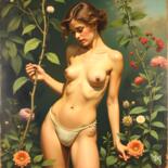 Arts numériques intitulée "Éclat de Roses" par Frédéric Font (Chroma), Œuvre d'art originale, Impression numérique Monté sur…