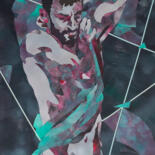 Collages intitulée "Blue Danube" par Sergey Sovkov, Œuvre d'art originale, Acrylique