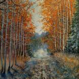 Painting titled "Межсезонье" by Tatiana Moskaleva, Original Artwork, Oil