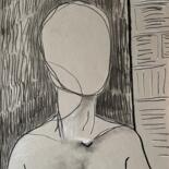 Dessin intitulée "JO2u30 / Mirror sta…" par Leni Smoragdova, Œuvre d'art originale, Craie