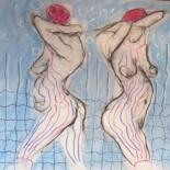 Dessin intitulée "compet" par Evelyne Cassan, Œuvre d'art originale, Pastel