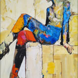 Pittura intitolato "Lighthearted Blue" da Alexander Aksyonov, Opera d'arte originale, Acrilico Montato su Telaio per barella…