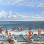 Peinture intitulée ""FrontWave2"" par Olivier Rose, Œuvre d'art originale, Huile Monté sur Châssis en bois