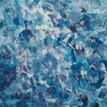 Schilderij getiteld "Blue abstract" door Wiesje Van Dam, Origineel Kunstwerk, Acryl