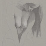 Tekening getiteld ""Jennifer (18:49)"" door Walter Roos, Origineel Kunstwerk, Potlood