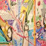 Drawing titled "Mural at the recept…" by Milto Sideris, Original Artwork, Marker