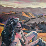 Schilderij getiteld "Rare Light" door Darren Jekel, Origineel Kunstwerk, Olie Gemonteerd op Frame voor houten brancard