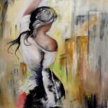 Peinture intitulée "Quand on arrive en…" par Danielle Mangeon, Œuvre d'art originale, Huile Monté sur Châssis en bois