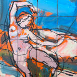 Schilderij getiteld "Elen Sketch #14" door Darren Jekel, Origineel Kunstwerk, Olie