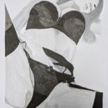Disegno intitolato "Needs Help" da Chris Donazzon, Opera d'arte originale, Carbone