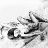 图画 标题为“Model lying down. A…” 由Renata Chipra, 原创艺术品, 铅笔