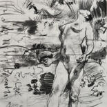 图画 标题为“Holding My Last Bre…” 由Darren Jekel, 原创艺术品, 木炭