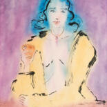 Painting titled "It's only a quantum…" by Marcel Garbi, Original Artwork, Watercolor