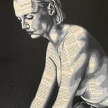 Collages intitulée "Sur ma peau" par Annabelle Amory, Œuvre d'art originale, Acrylique Monté sur Châssis en bois