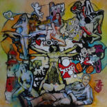 Peinture intitulée "QUAND JE PENSE À FE…" par Claude Géan, Œuvre d'art originale, Acrylique Monté sur Châssis en bois