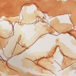 Tekening getiteld "Ce n'est jamais tro…" door Stewart Fletcher, Origineel Kunstwerk, Inkt