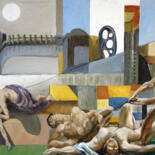 Peinture intitulée "La machine à recoud…" par Gilles Chambon, Œuvre d'art originale, Huile Monté sur Châssis en bois