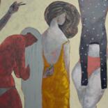 Painting titled "Changing rooms" by Ta Byrne, Original Artwork, Oil
