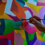 Steps of the making of the work