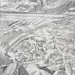 图画 标题为“Under Mt. Santa Ynez” 由Darren Jekel, 原创艺术品, 铅笔