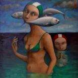 绘画 标题为“Dia de verano” 由Hector Acevedo, 原创艺术品, 油 安装在木质担架架上