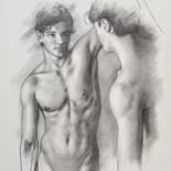 Drawing titled "Your appearance" by Hongtao Huang, Original Artwork, Pencil