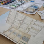 Steps of the making of the work