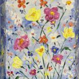 "Sky Garden: Whisper…" başlıklı Tablo Dasha Jan tarafından, Orijinal sanat, Petrol Ahşap Sedye çerçevesi üzerine monte edilm…